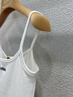 25 Lettering embroidered camisole