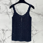 Minimalist Wave-Edge Cut-Out Vest