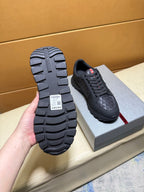 Silk calf leather shoes