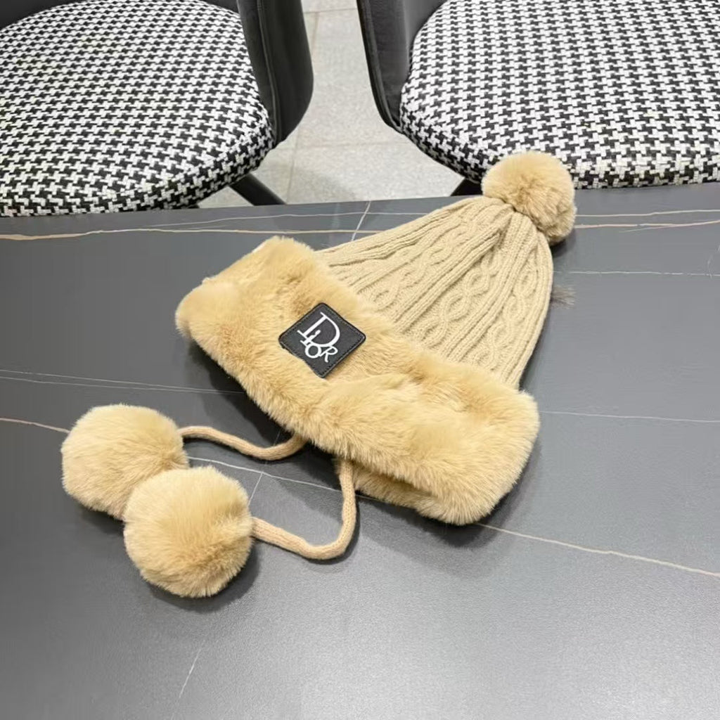 Ear protection knitted hat