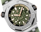 Green Rubber Strap 904L Steel - Automatic - 42mm