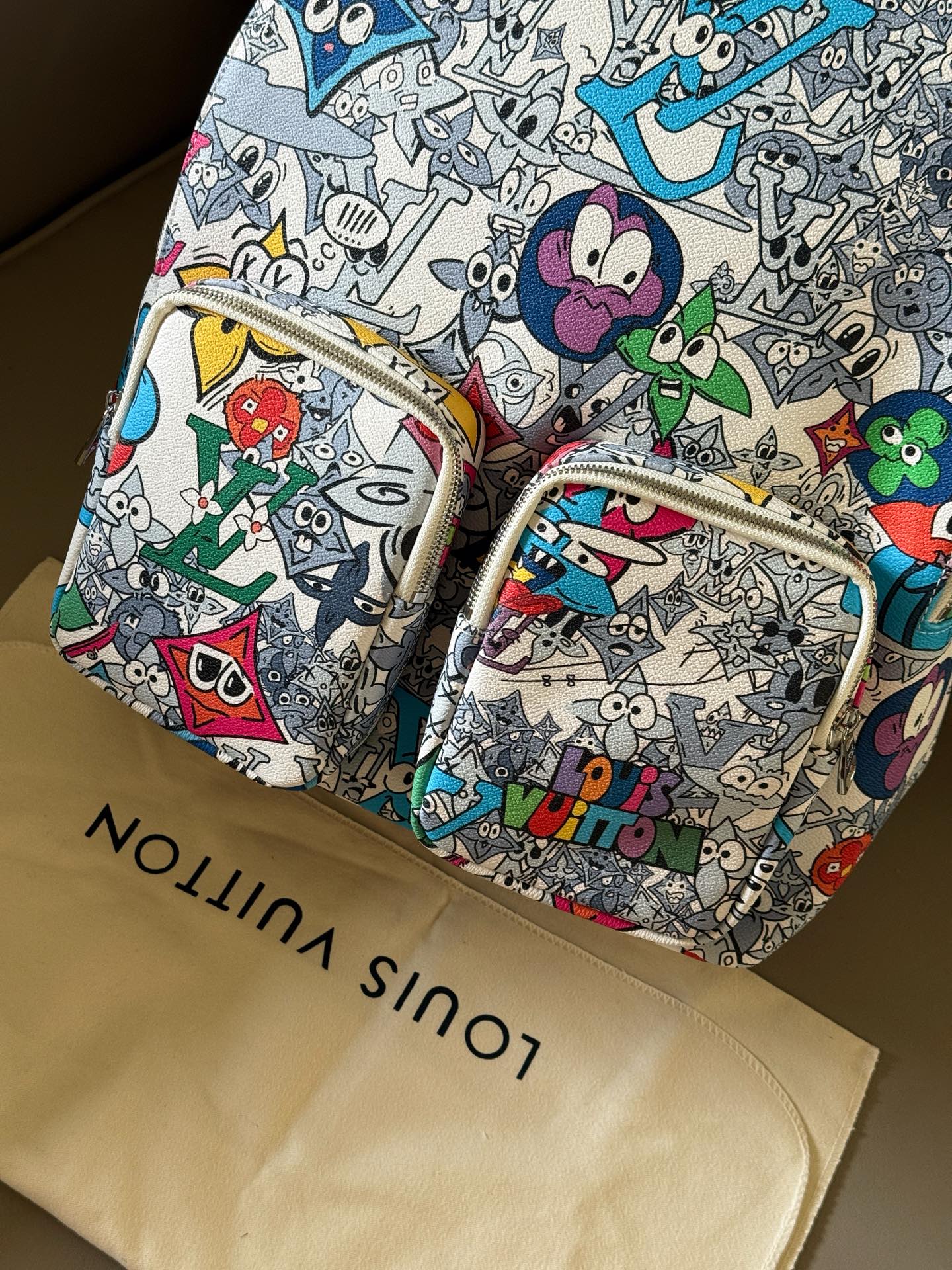 Cartoon graffiti backpack