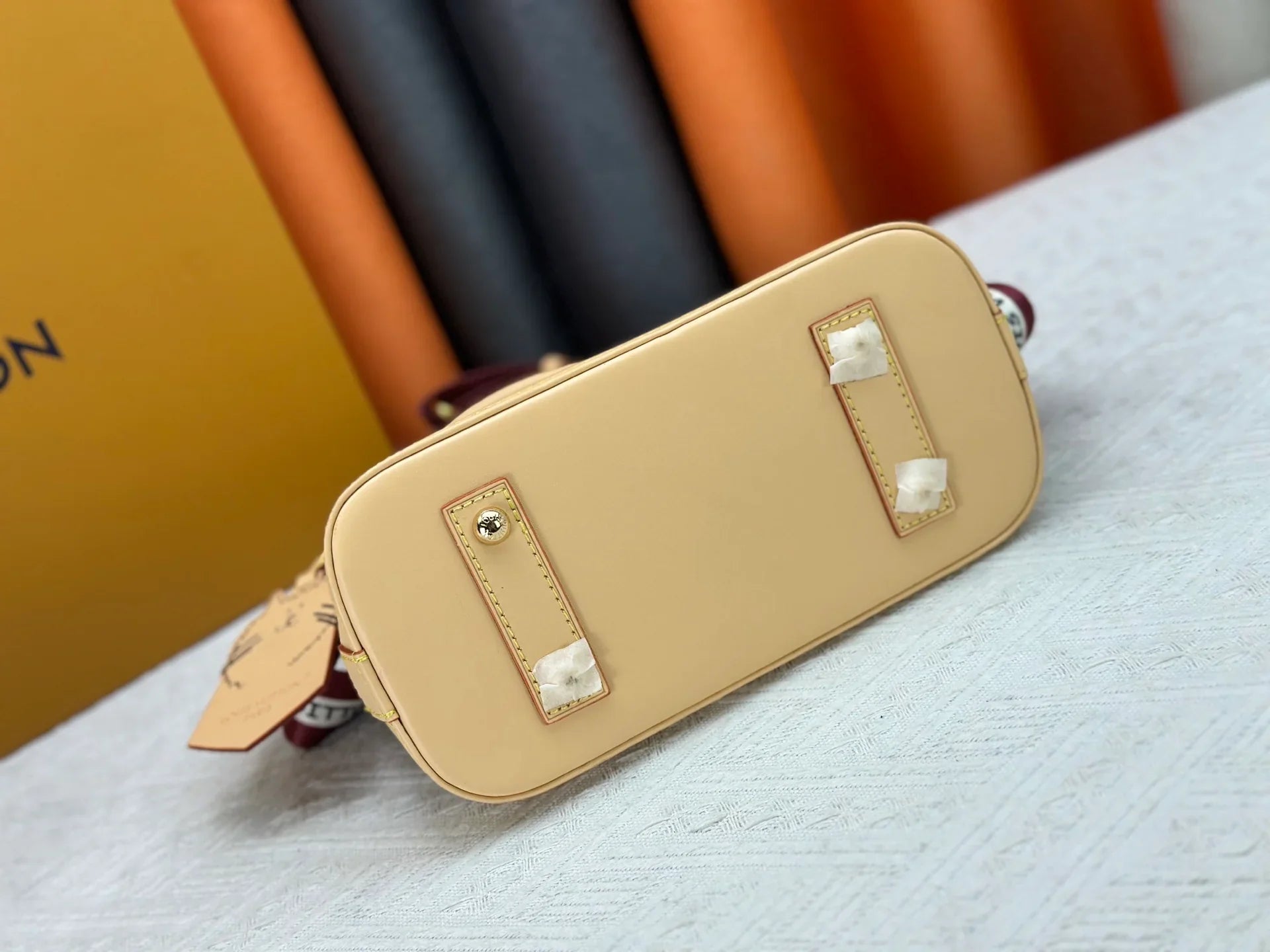 Light beige denim handbag