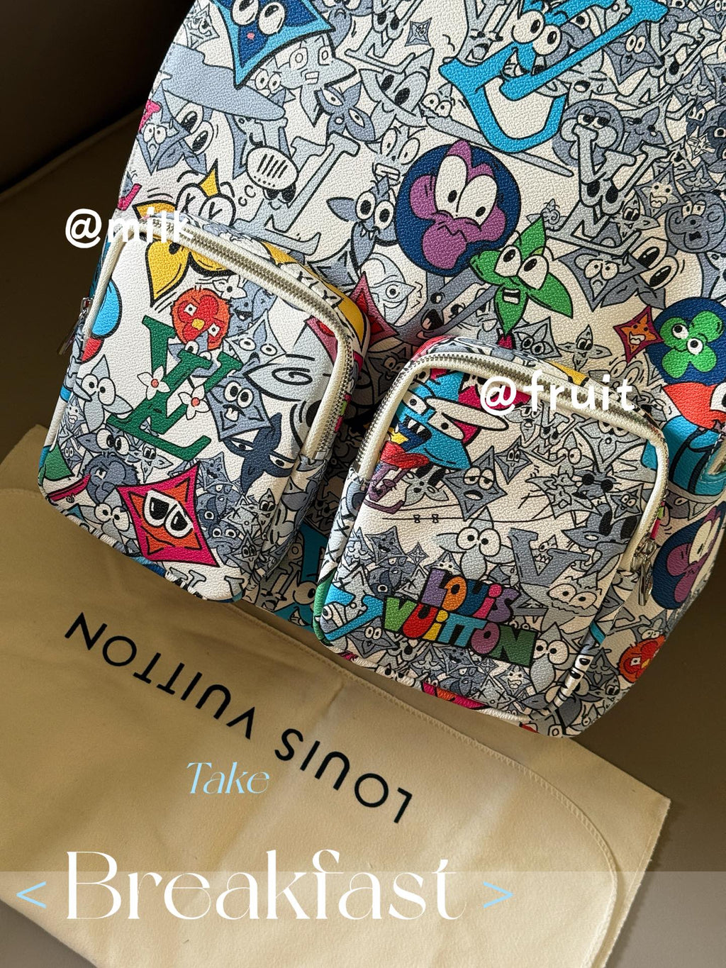 Cartoon graffiti backpack