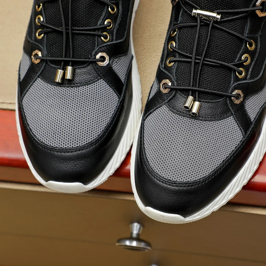 Calf leather sports shoes
