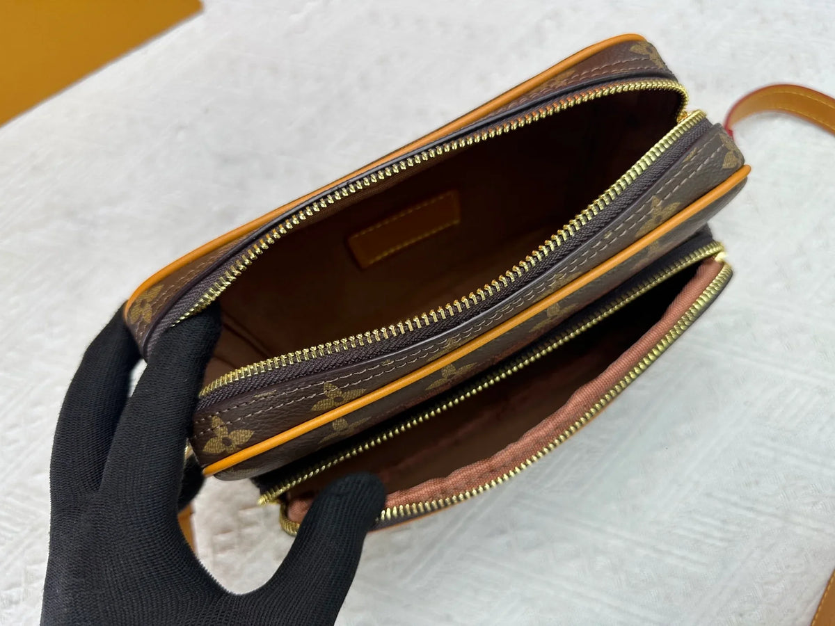 Coated canvas mailman bag