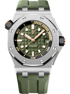 Green Rubber Strap 904L Steel - Automatic - 42mm