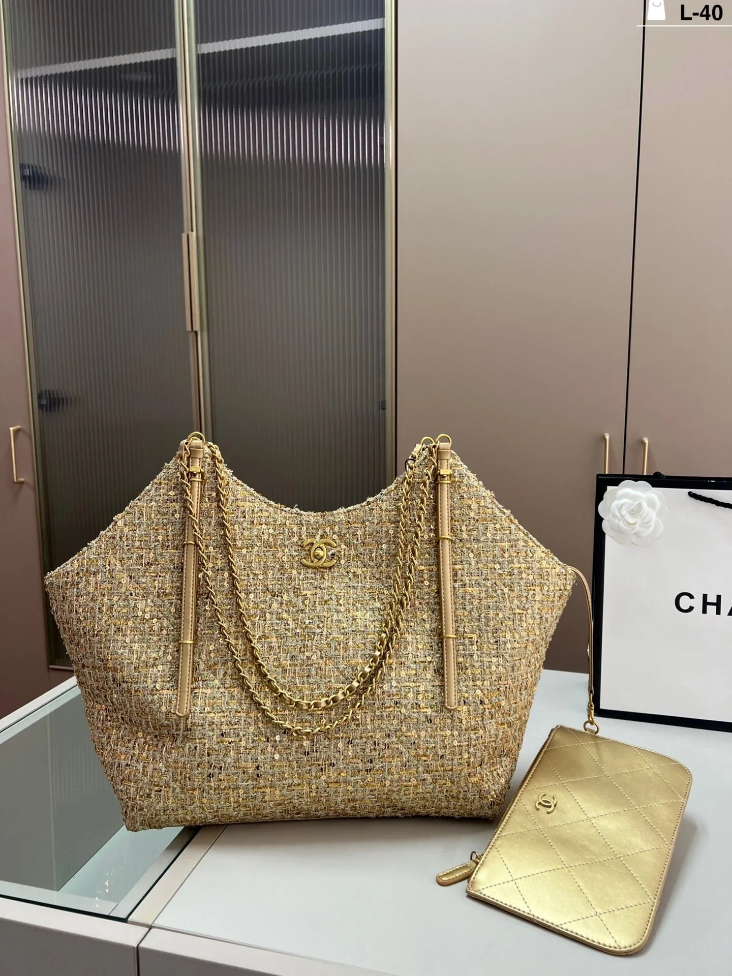 Woolen knitted shopping bag