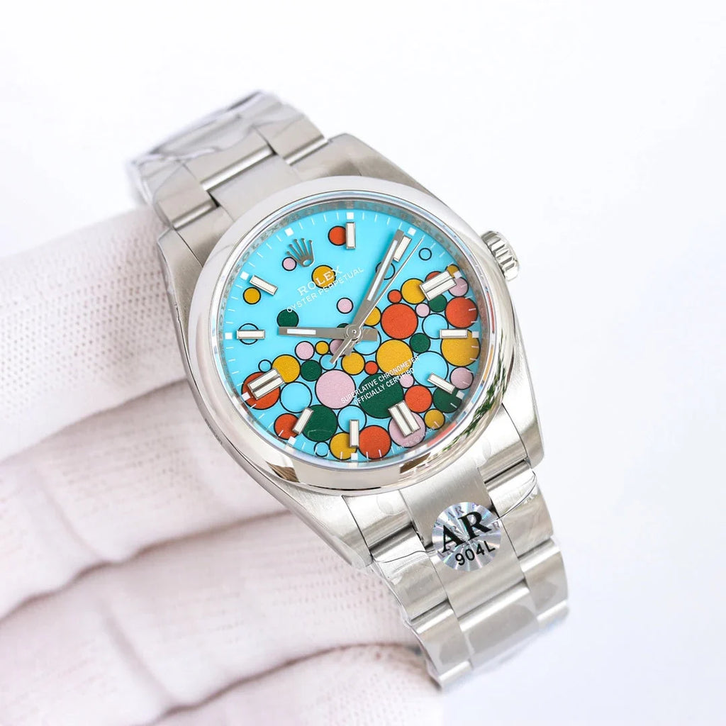 Candy Color - Silver 904L Steel - Automatic - 41mm/36mm