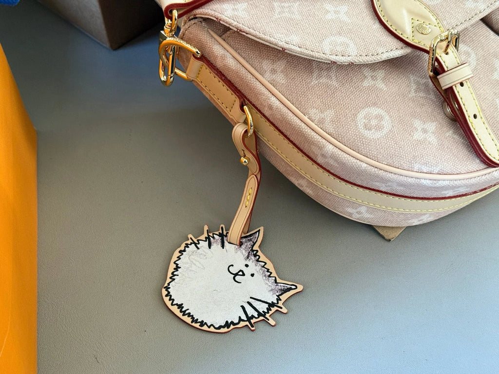 Bean Paste Powder Cowboy Double Button Saddle Postman Bag