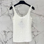 Minimalist Wave-Edge Cut-Out Vest