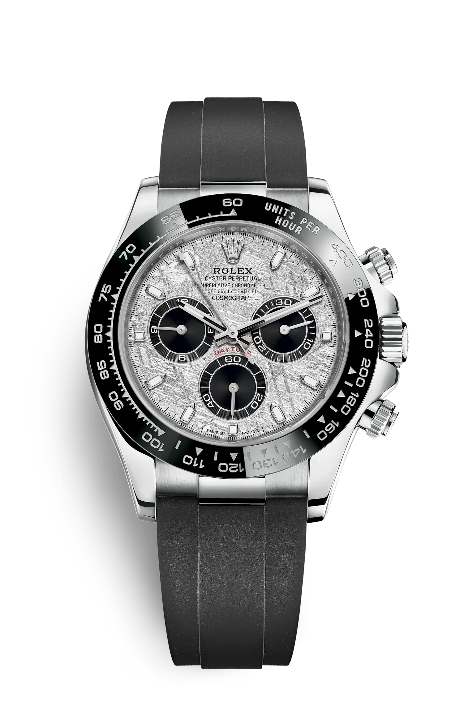 Chronograph -Meteorite Dial - Black Rubber- Quartz - 40mm
