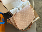Bean Paste Powder Cowboy Double Button Saddle Postman Bag