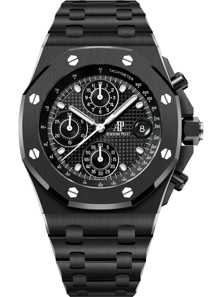 L Size -Black OFFs - 904L Steel - Quartz -Chronograph- 43mm