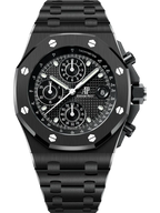 L Size -Black OFFs - 904L Steel - Quartz -Chronograph- 43mm