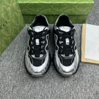 Black And Sliver Classical Embroidery Sneaker