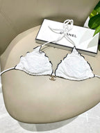 25 New bikini terry logo split swimsuit