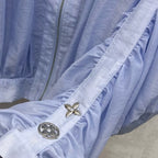 Louis Vuitton / 26New Season Stand-Collar Ruched Bomber Jacket