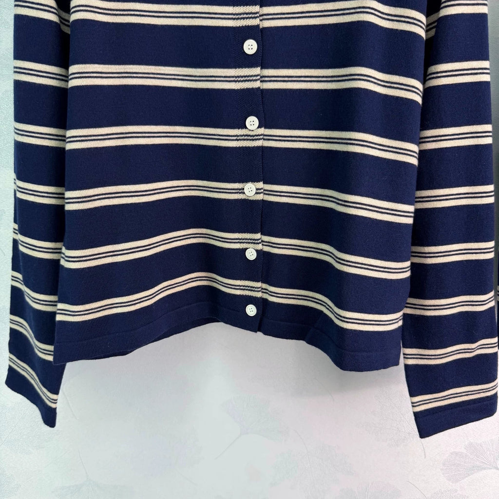 MiuMiu/26 Early Autumn New Striped Vest and Knit Cardigan Two-Piece Set