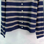 MiuMiu/26 Early Autumn New Striped Vest and Knit Cardigan Two-Piece Set