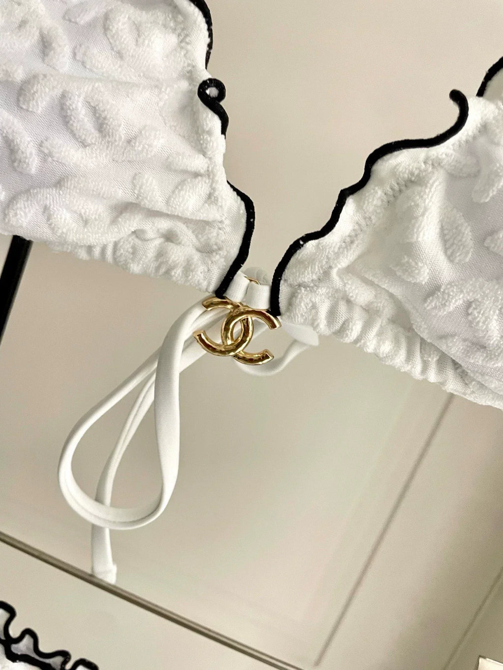 25 New bikini terry logo split swimsuit
