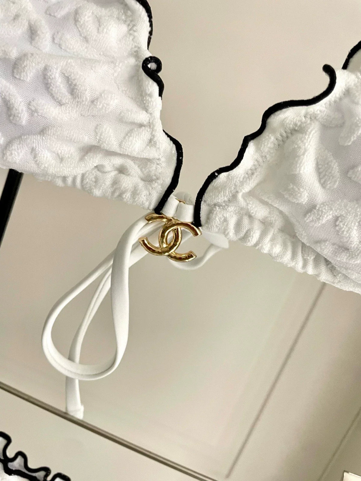 25 New bikini terry logo split swimsuit