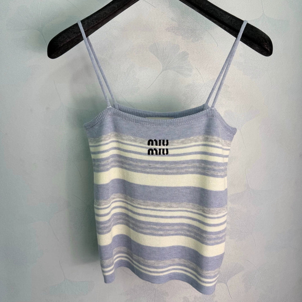 MiuMiu/26 Early Autumn New Knit Cardigan + Striped Vest
