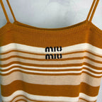 MiuMiu/26 Early Autumn New Knit Cardigan + Striped Vest