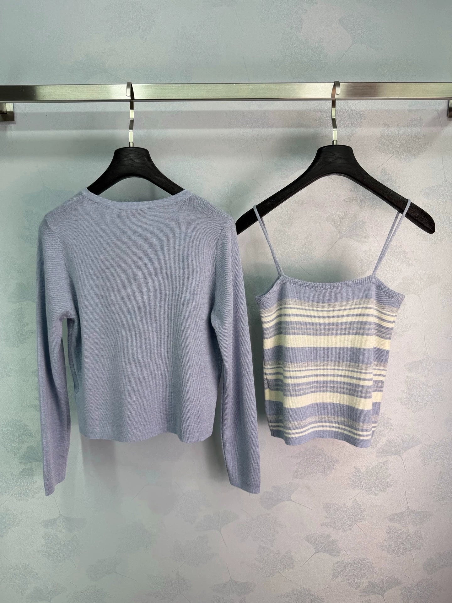 MiuMiu/26 Early Autumn New Knit Cardigan + Striped Vest