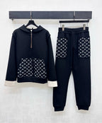 Louis Vuitton /26New Season Hooded Jacquard Jacket & Trousers Set
