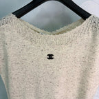 Chanel / 26 Early Autumn New Round Neck Short Sleeve Knit Top