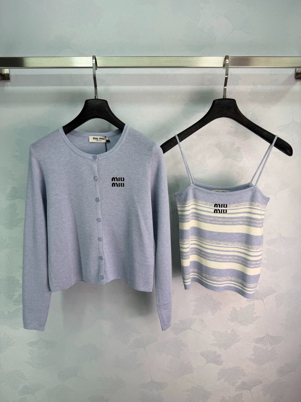 MiuMiu/26 Early Autumn New Knit Cardigan + Striped Vest