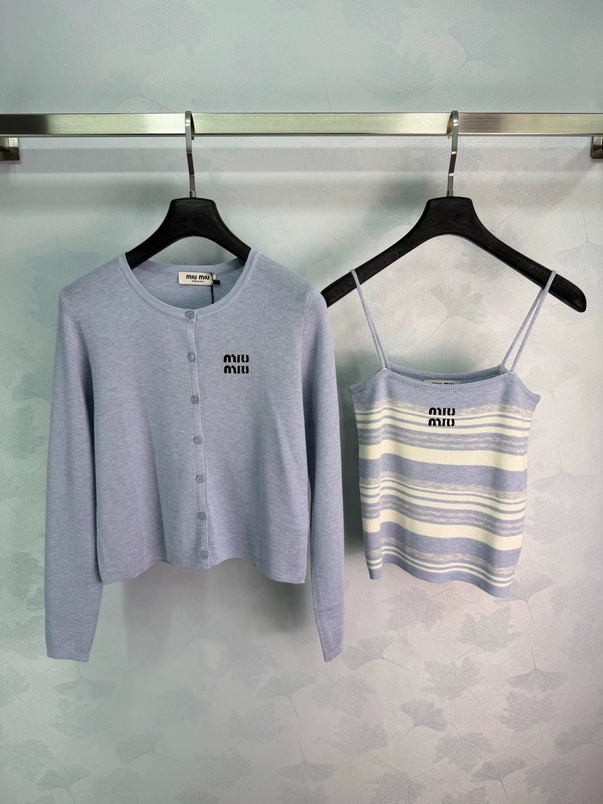 MiuMiu/26 Early Autumn New Knit Cardigan + Striped Vest