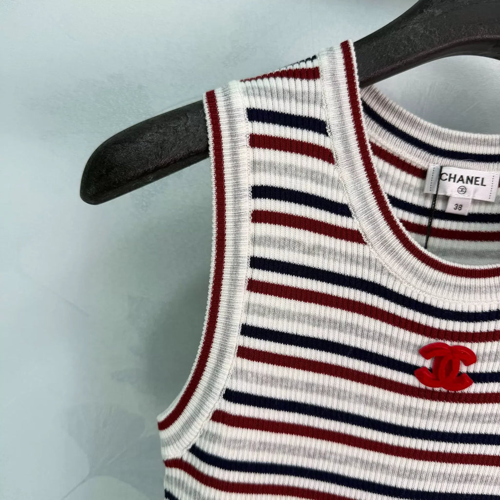 Chanel/26SS New Striped Knit Vest