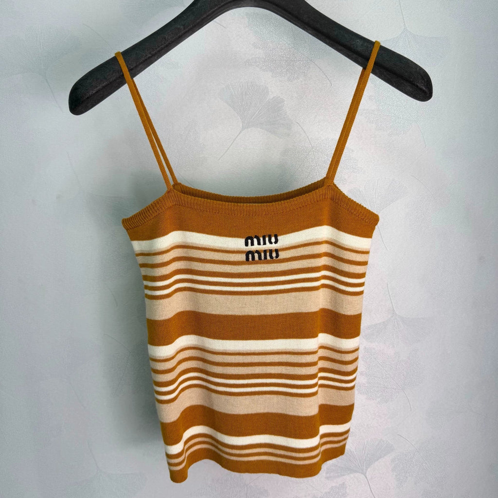 MiuMiu/26 Early Autumn New Knit Cardigan + Striped Vest