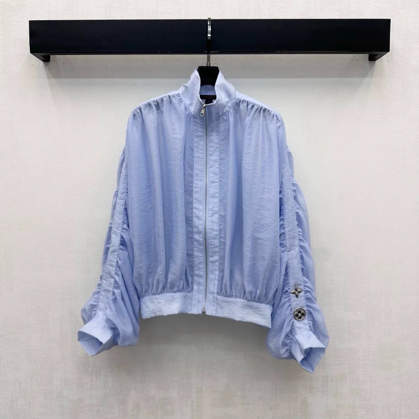 Louis Vuitton / 26New Season Stand-Collar Ruched Bomber Jacket