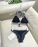 25 New bikini terry logo split swimsuit