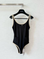25 new summer contrast color suspender swimsuit
