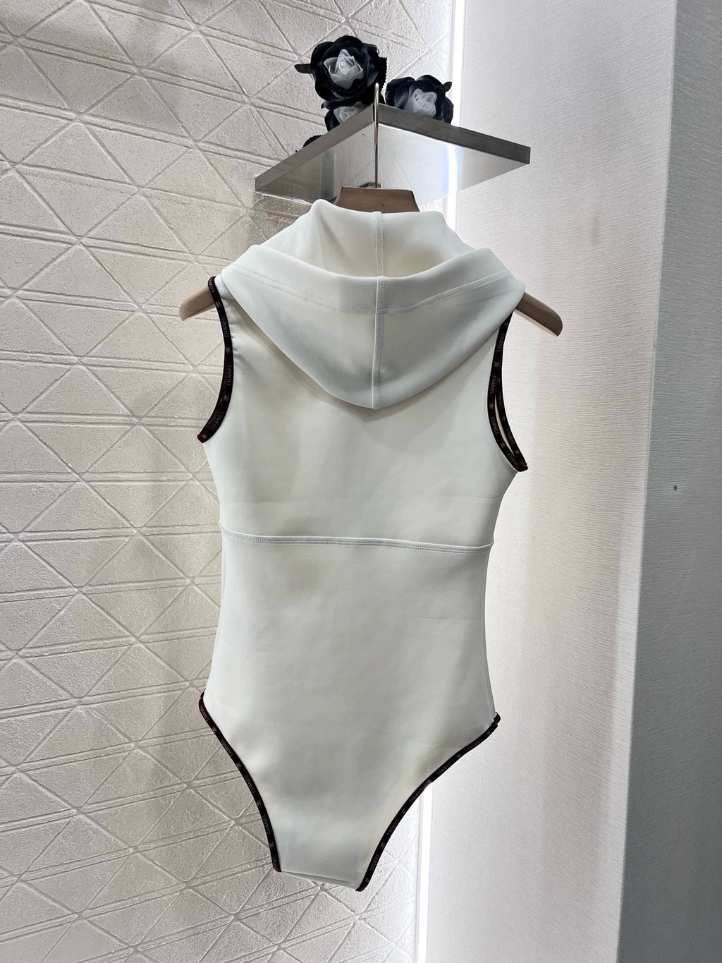25 New Hooded Zipper One-piece Tankini Swimsuit