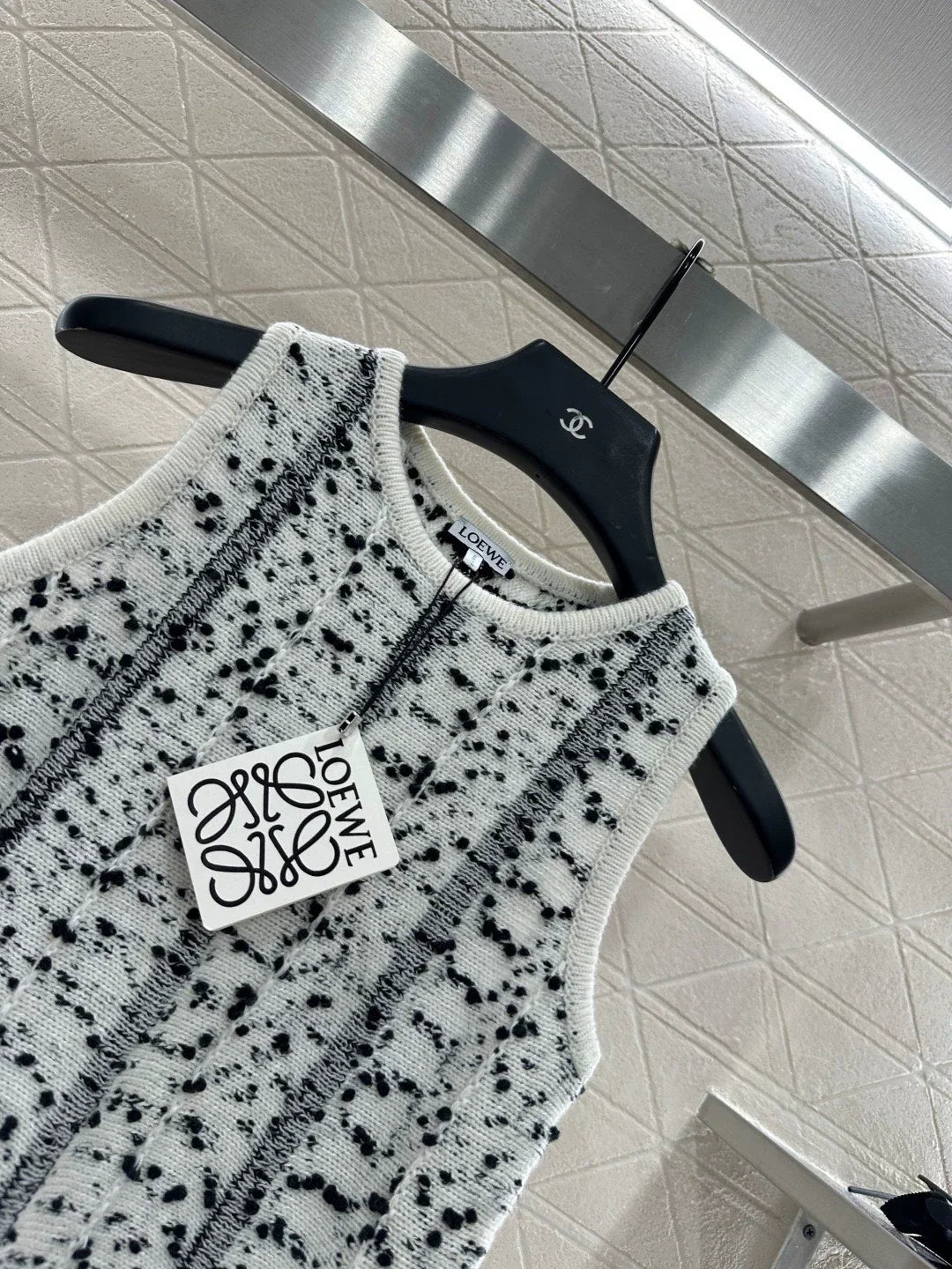 25fw Floral knit vest