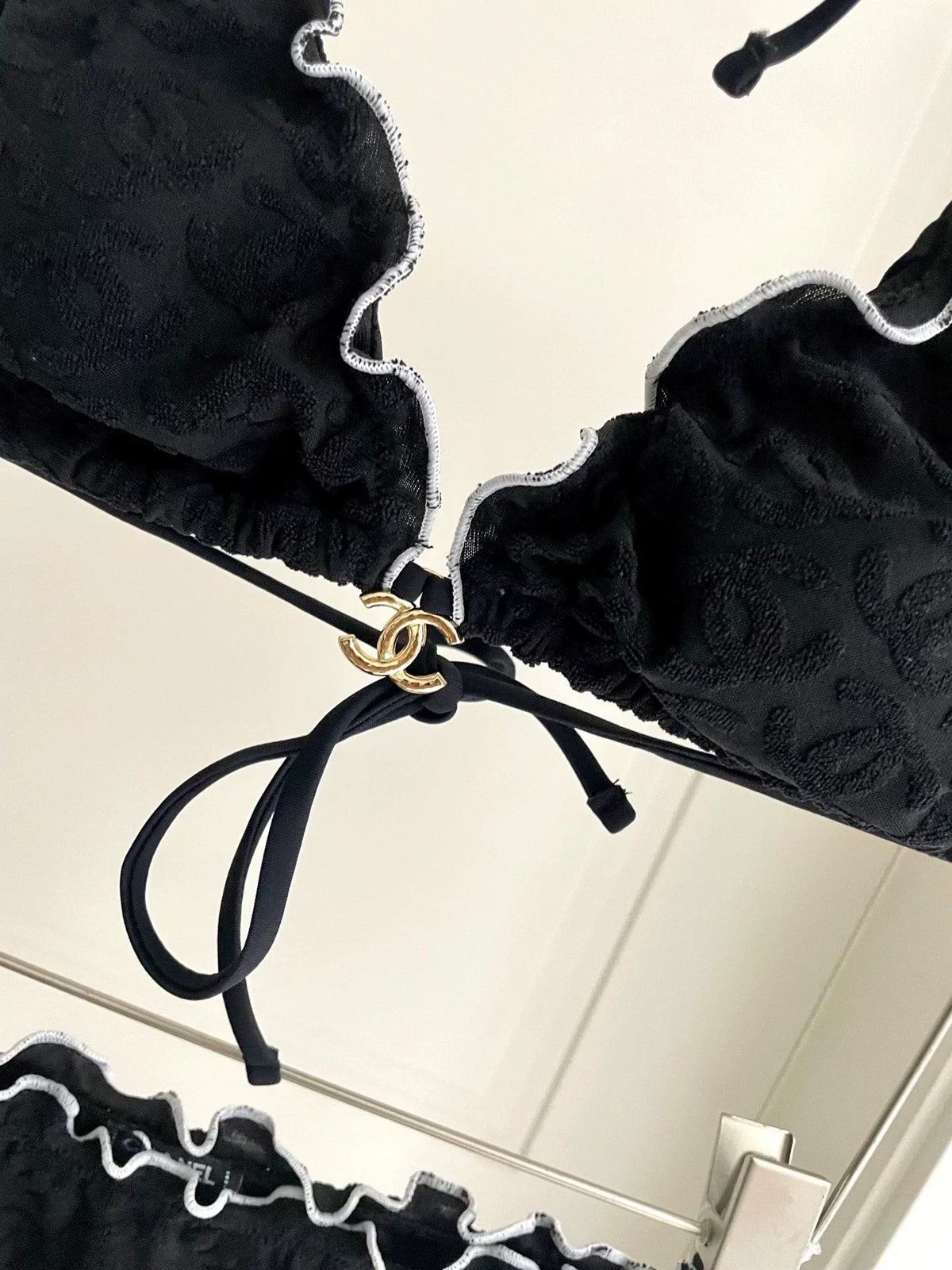 25 New bikini terry logo split swimsuit