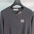MiuMiu/26 Early Autumn New Knit Cardigan with Striped Vest