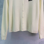 MiuMiu/26 Early Autumn New Knit Cardigan with Striped Vest