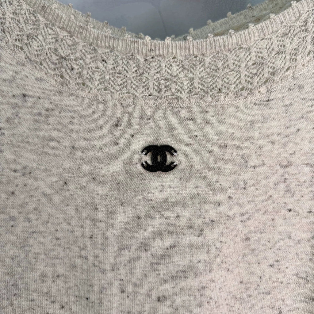 Chanel / 26 Early Autumn New Round Neck Short Sleeve Knit Top
