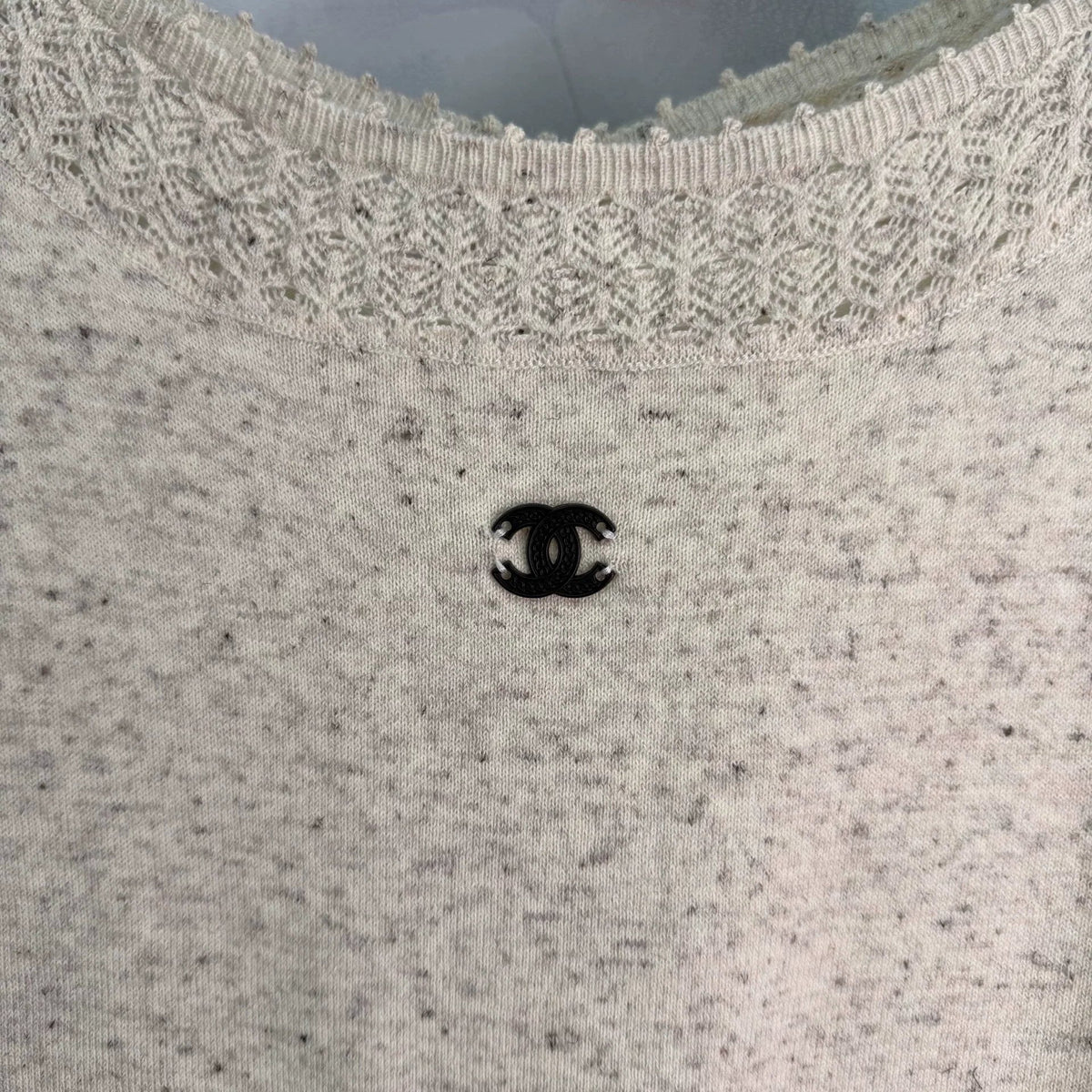 Chanel / 26 Early Autumn New Round Neck Short Sleeve Knit Top