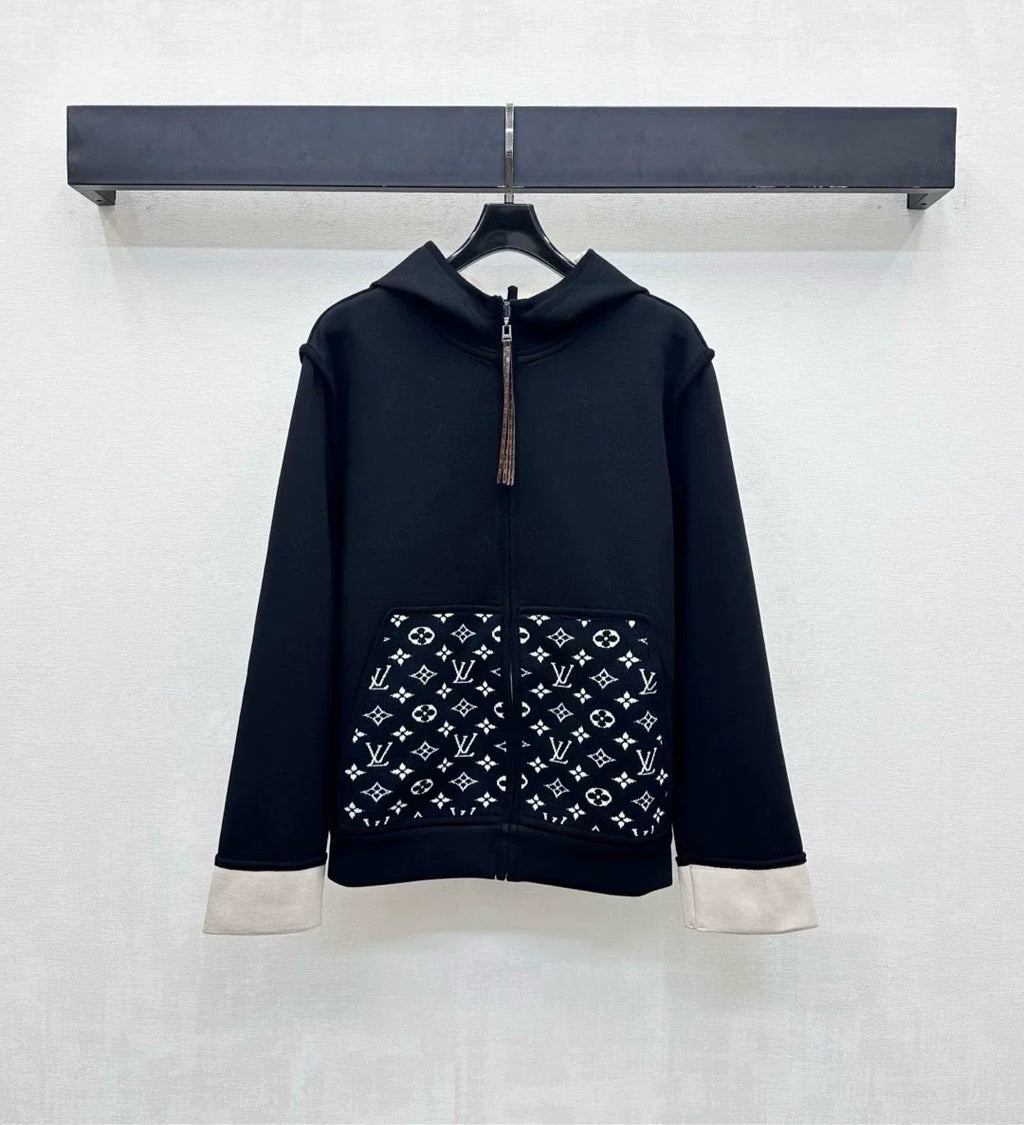 Louis Vuitton /26New Season Hooded Jacquard Jacket & Trousers Set