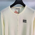 MiuMiu/26 Early Autumn New Knit Cardigan with Striped Vest