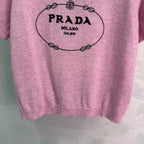 Prada/26 Early Autumn New Logo Knit Short Sleeve