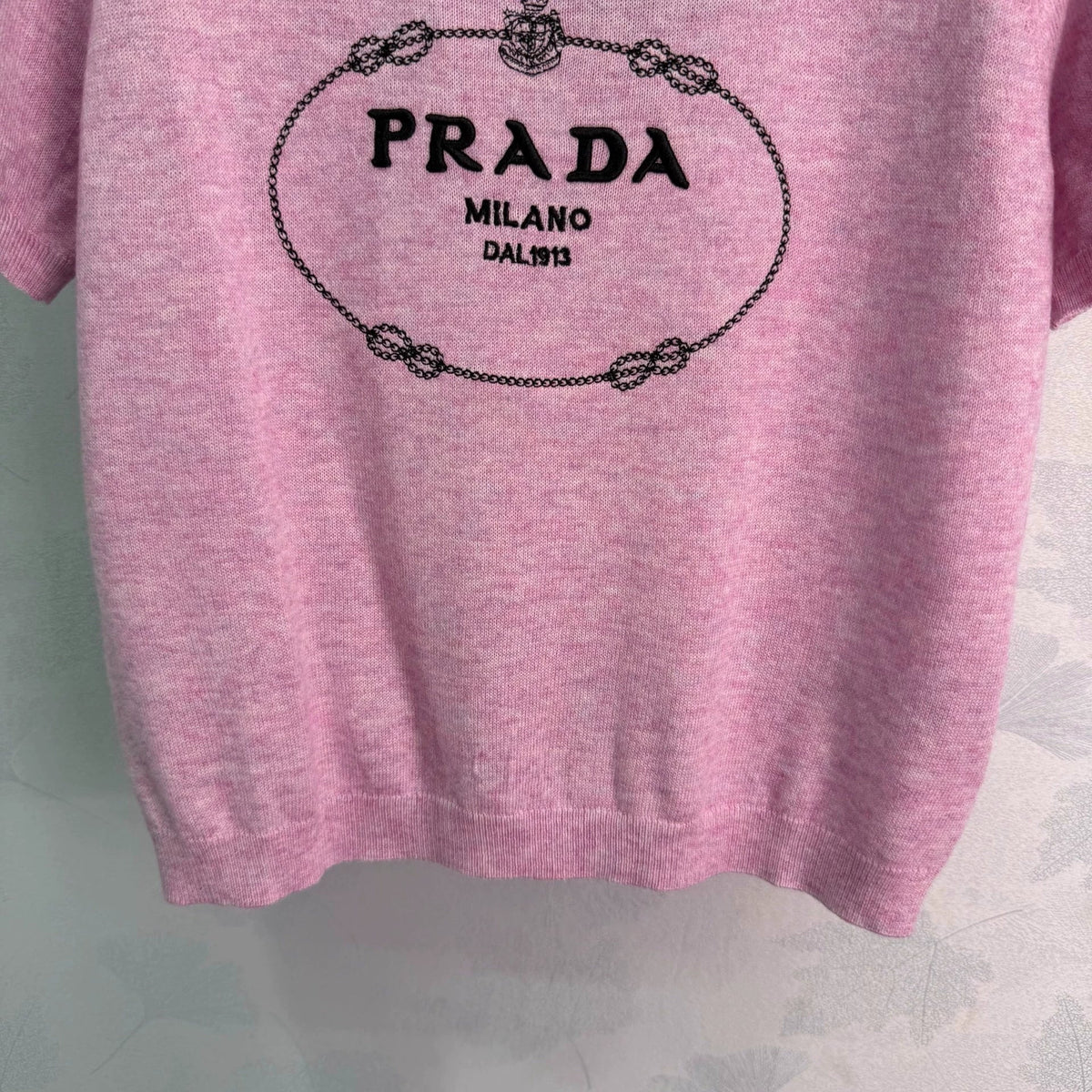 Prada/26 Early Autumn New Logo Knit Short Sleeve