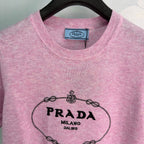 Prada/26 Early Autumn New Logo Knit Short Sleeve